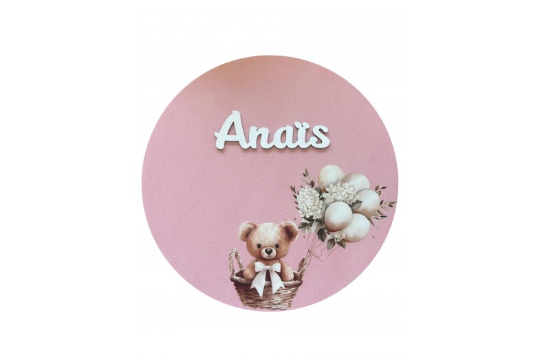 Ahşap İsimli Bebek Doğum & Oda Kapı Süsü